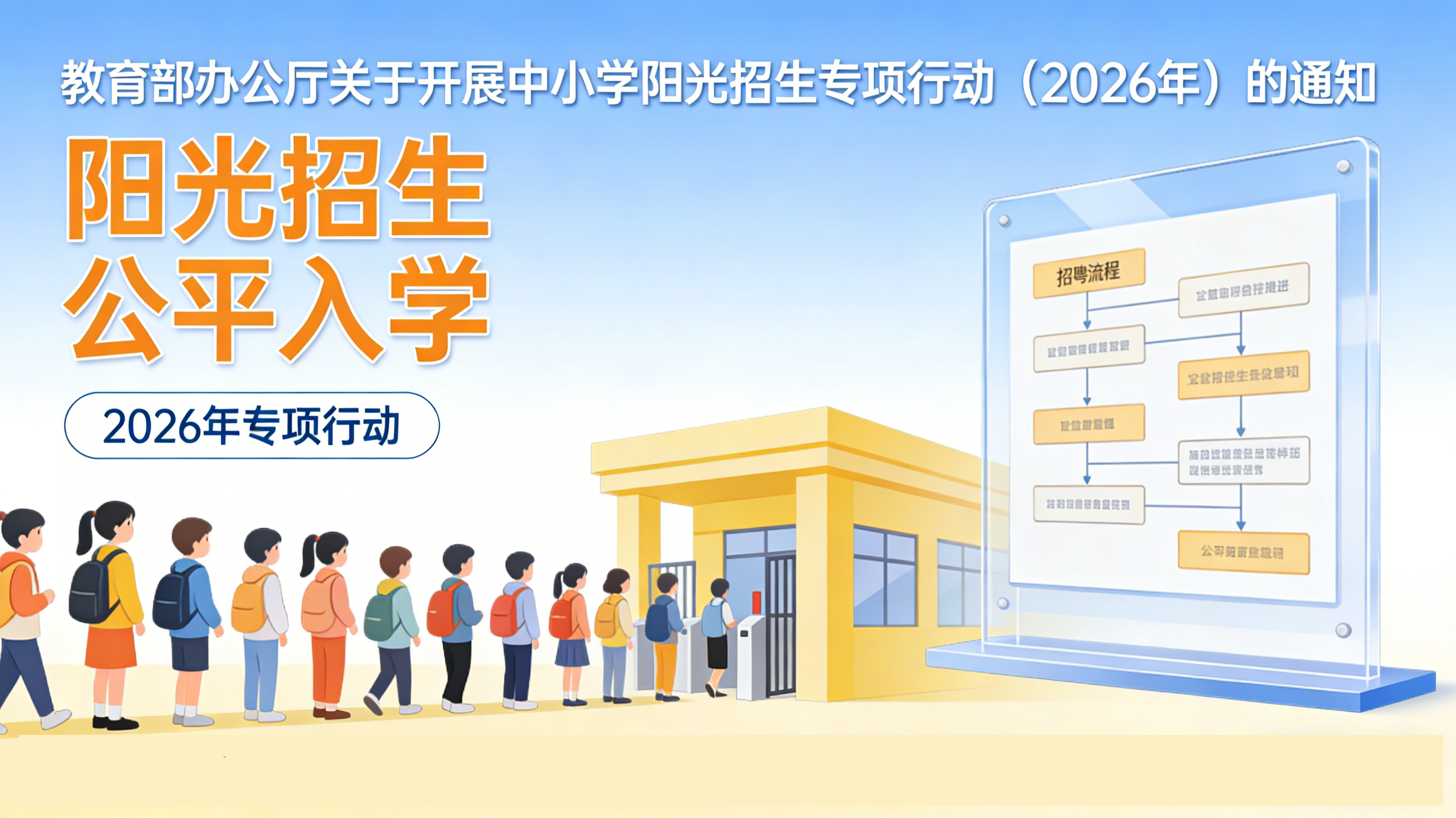 教育部办公厅关于开展中小学阳光招生 专项行动（2026年）的通知